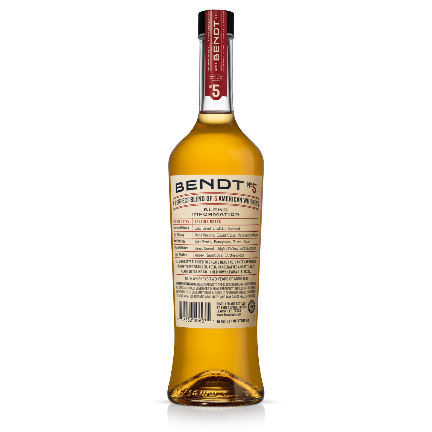BENDT No. 5 American Blended Whiskey, Texas